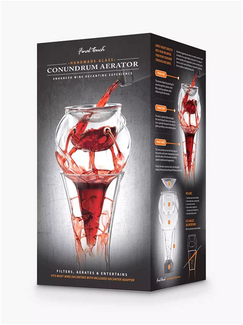 Final Touch Conundrum Glass Wine Aerator At John Lewis And Partners