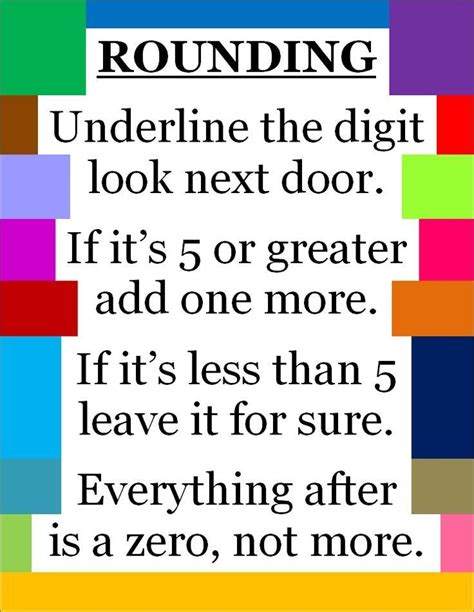 Rounding Numbers Great Poem To Remember The Rule Homeschool Math