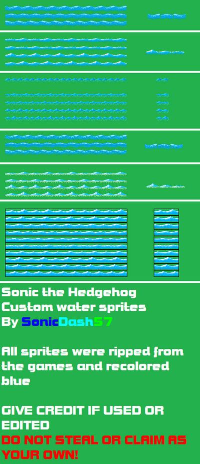 Sonic The Hedgehog Custom Sprites Water By Sonicdash57 On Deviantart