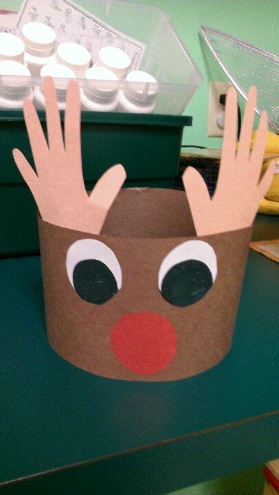 Rudolph Headbands Using Childrens Handprints For Reindeer Antlers