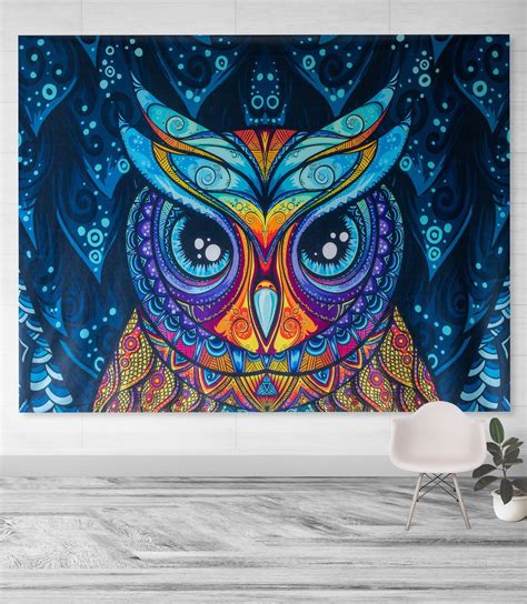 Trippy Tapestry Wall Hanging Art Ultra Detailed Psychedelic Etsy In