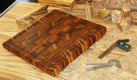 Zebra Wood End Grain Cutting Board Cutting Boards Kitchen And Dining Home