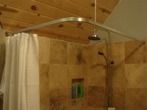 curved shower curtain rod  corner shower home design