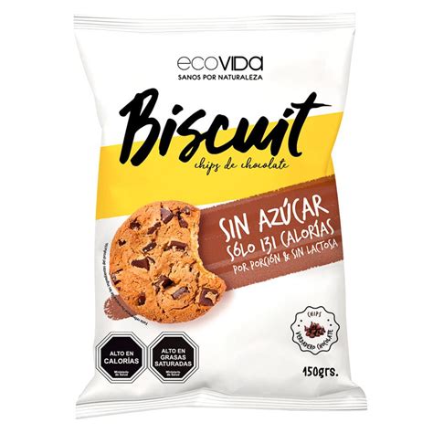 Biscuit Chips De Chocolate Sin Azúcar Sin Lactosa 150 Grs Marca