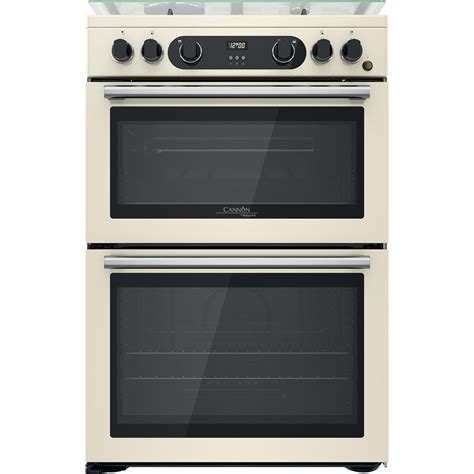 Hotpoint Cannon 60cm Double Oven Gas Cooker Cream Cd67g0c2cj