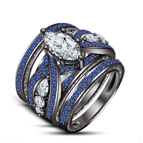 Blue Sapphire Wedding Ring Memphisgai