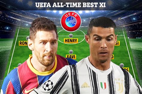Uefa Fans All Time Xi Revealed Including Cristiano Ronaldo Messi