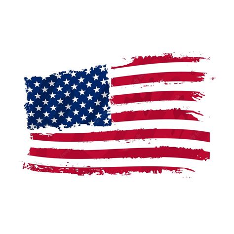 Premium Vector Hand Drawn Grunge American Flag