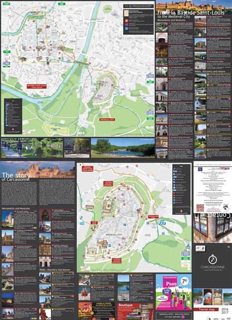 Carcassonne Sightseeing Map Carcassonne Map Sightseeing