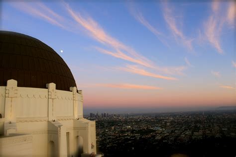 Griffith Observatory On A Summer Night Sunset Griffith Observatory
