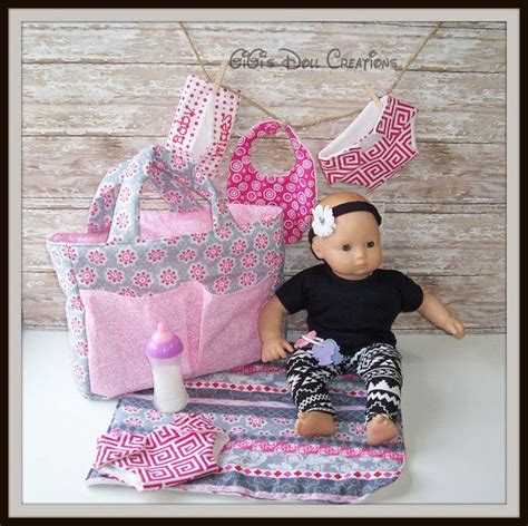 Doll Diaper Bag Set For Bitty Baby Or Other Inch Dolls Diaper Bag Set Bitty Baby Diaper Bag