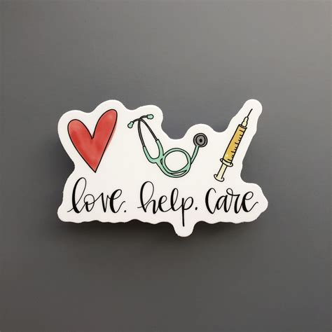 Love Help Care Sticker Nursing Wallpaper Medical Wallpaper Nurses