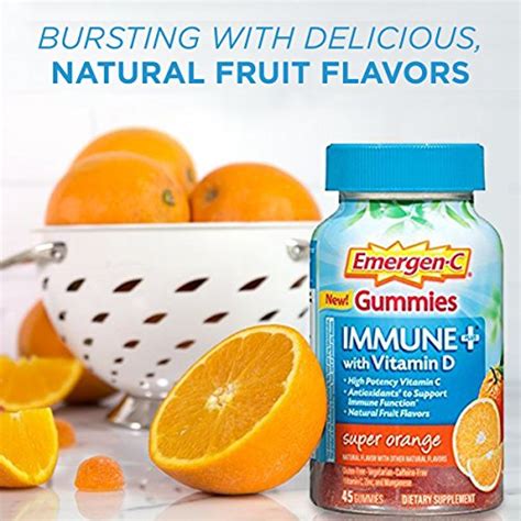 However, in the busy world of today, it's hard to work in enough time to eat the necessary amount of food for good nutrition. Emergen-C Immune+ Gummies (45 Count, Super Orange Flavor ...