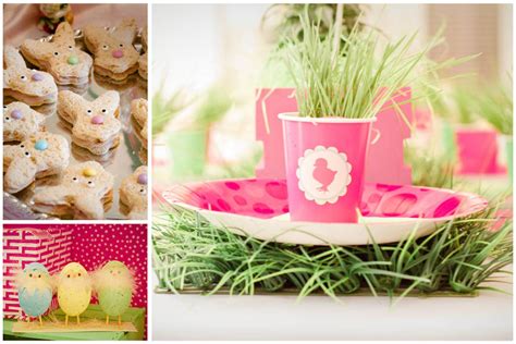 Whimsical Pink Green Easter Party Pizzazzerie