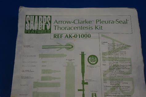 Arrow Ak 01000 Clarke Pleura Seal Thoracentesis Kit Imedsales