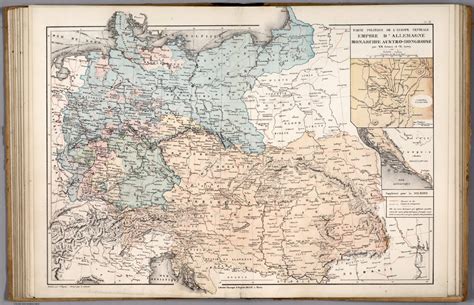 Carte Polotique De L Europe Centrale Empire D Allemagne Monarchie Austro Hongroise David