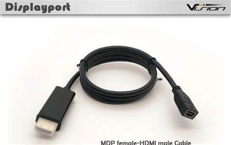 Customized Golden Mini Displayport Female To Hdmi Male Adapter Cable In