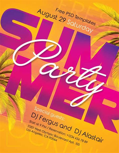 Expire after three years either in march or sept. Summer Party Event Free Flyer Template - Freebie ...