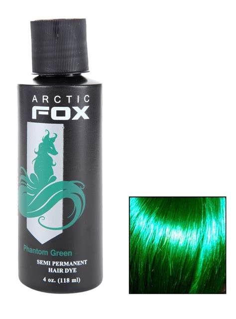 Arctic Fox Semi Permanent Phantom Green Hair Dye Green Hair Dye Dyed