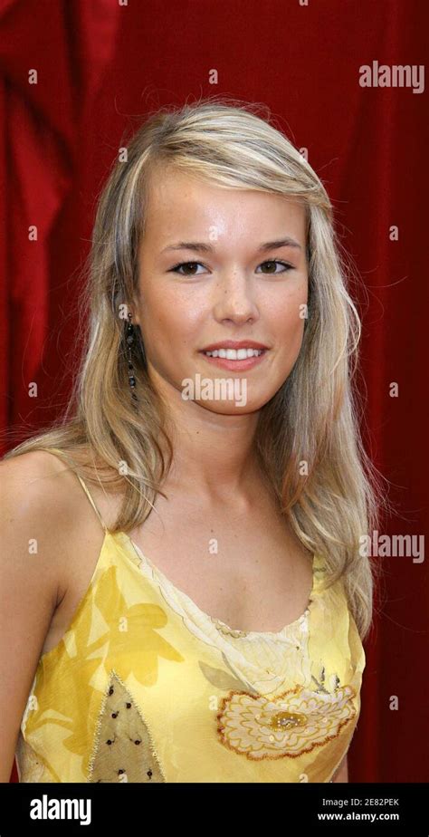 French Actress Elodie Fontan Poses For Pictures At Grimaldi Forum During The 47th Monte Carlo Tv