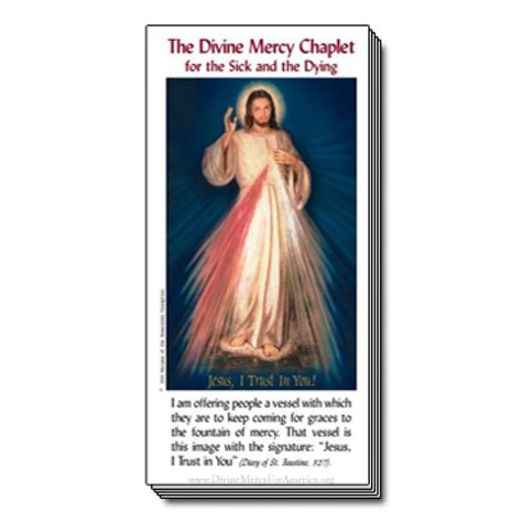 Divine Mercy Chaplet For The Sick And The Dying 25 Pack Divine Mercy