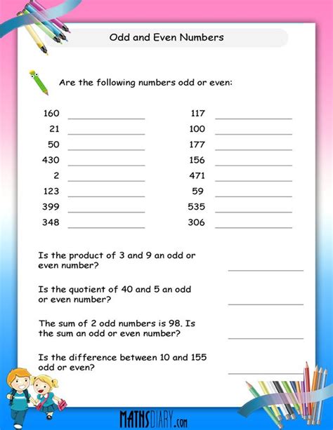 Odd Or Even Numbers Grade 2 Math Worksheets Odd And Even Worksheets