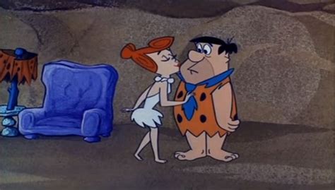 Wilma Kisses Fred In 2022 Classic Cartoons Flintstones Pluto The Dog
