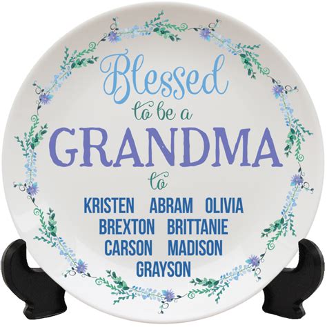Blessed To Be A Grandma Personalized Keepsake Plate | Personalized grandma, Personalised ...