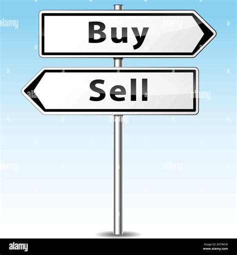 Vector Illustration Of Buy And Sell Directional Sign Stock Vector Image