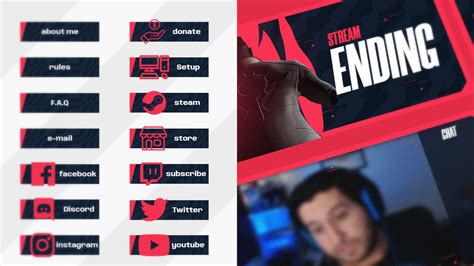 Twitch Overlay Package Valorant Theme Behance