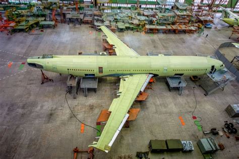 The Airframe For The First Il 96 400m Airliner Is At The Final Assembly