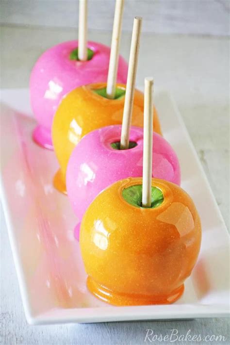 How To Make Candy Apples Any Color Rose Bakes Recipe Pink Candy