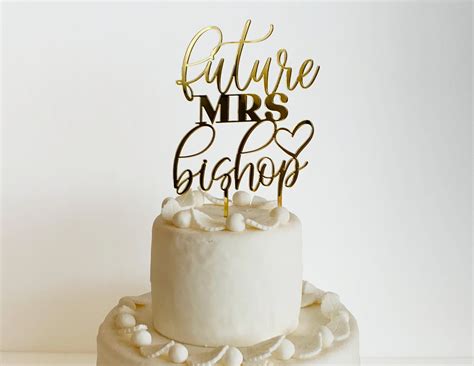 Future Mrs Unique Laser Cut Wedding Toppers From Miss To Mrs Cake
