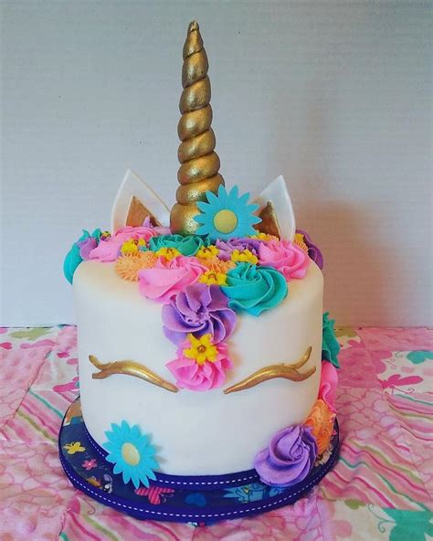 Whimsical Unicorn Cake Decorated Cake By Tiffany Cakesdecor