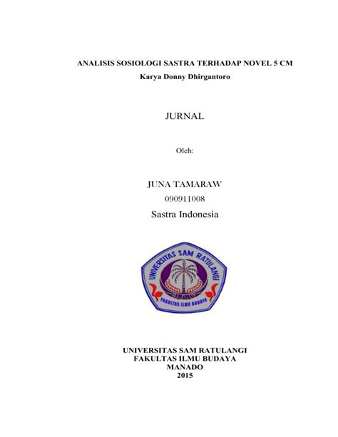 Jurnal Sastra Indonesia
