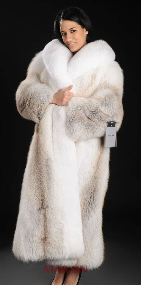 Shadow Fox Fur Coat Fox Fur Coat Fur Coat White Fur Coat