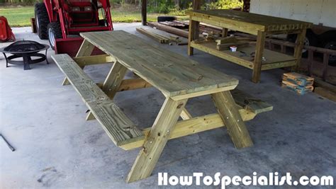 Diy 10 Ft Picnic Table Howtospecialist How To Build Step By Step Diy Plans