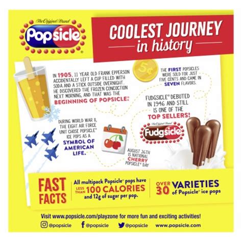 Popsicle Rainbow Frozen Dessert Ice Pops 18 Ct Kroger