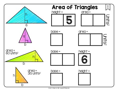 Math Tiles Area Of Triangles • Teacher Thrive