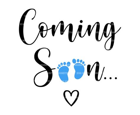 Coming Soon Svg Baby Boy Feet Svg Pregnancy Announcement Etsy