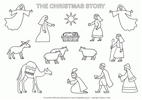 Free Printable Nativity Scene Coloring Page Nativity Coloring
