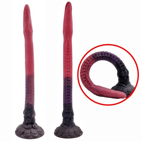 47cm Long Dragon Element Anal Dildo With Suction Cup Soft Silicone Big