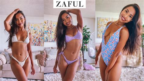 Zaful Bikinis Try On Haul Review Youtube