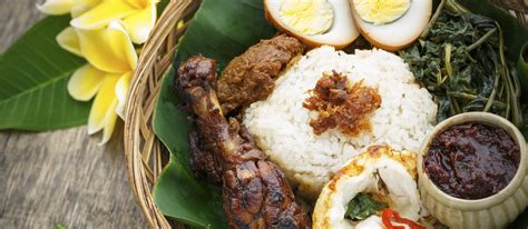 Nasi Campur Traditional Assorted Small Dishes Or Ritual From