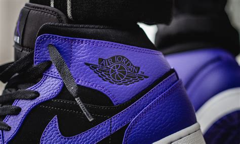 Nike Air Jordan 1 Mid Purple Black 43einhalb Sneaker Store