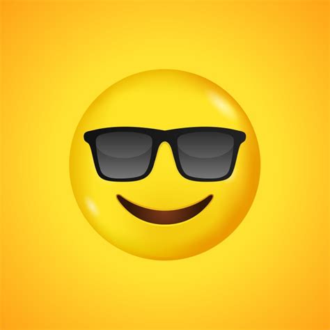 Premium Vector Emoji With Sun Glasses