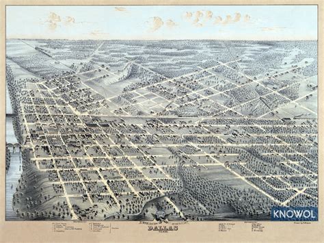 Beautifully Detailed Map Of Dallas Texas From 1872 Knowol
