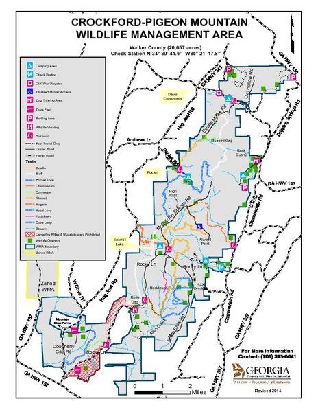 Crockford Pigeon Mountain Wildlife Management Area Map