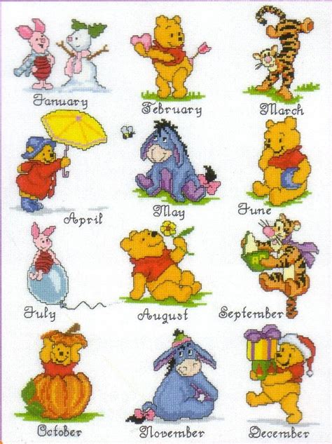 Go cross stitch crazy with our huge selection of free cross stitch patterns! Winnie the Pooh Calendar - Vervaco Cross Stitch Kit