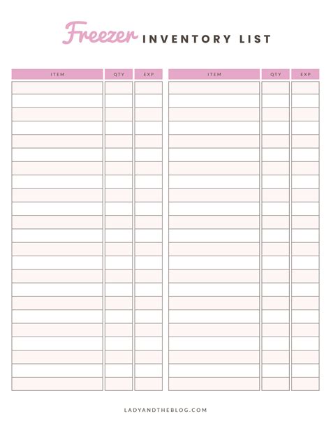 Printable Inventory Management Form Inventory Sheet